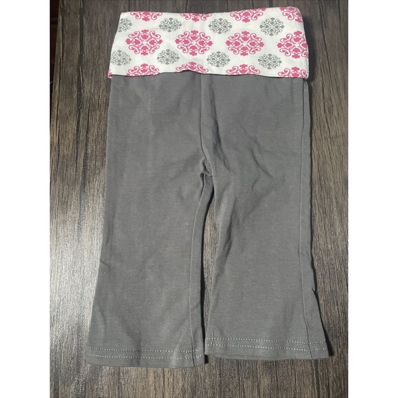 Yoga Sprout pink fold down pants knit stretchy cotton casual Size 3-6mo - Picture 5 of 6